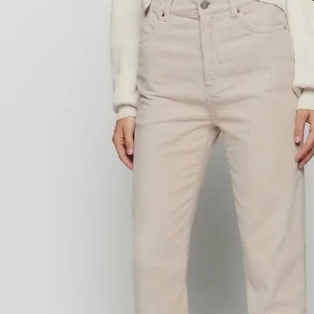 Reformation Cream Wide Leg Pants